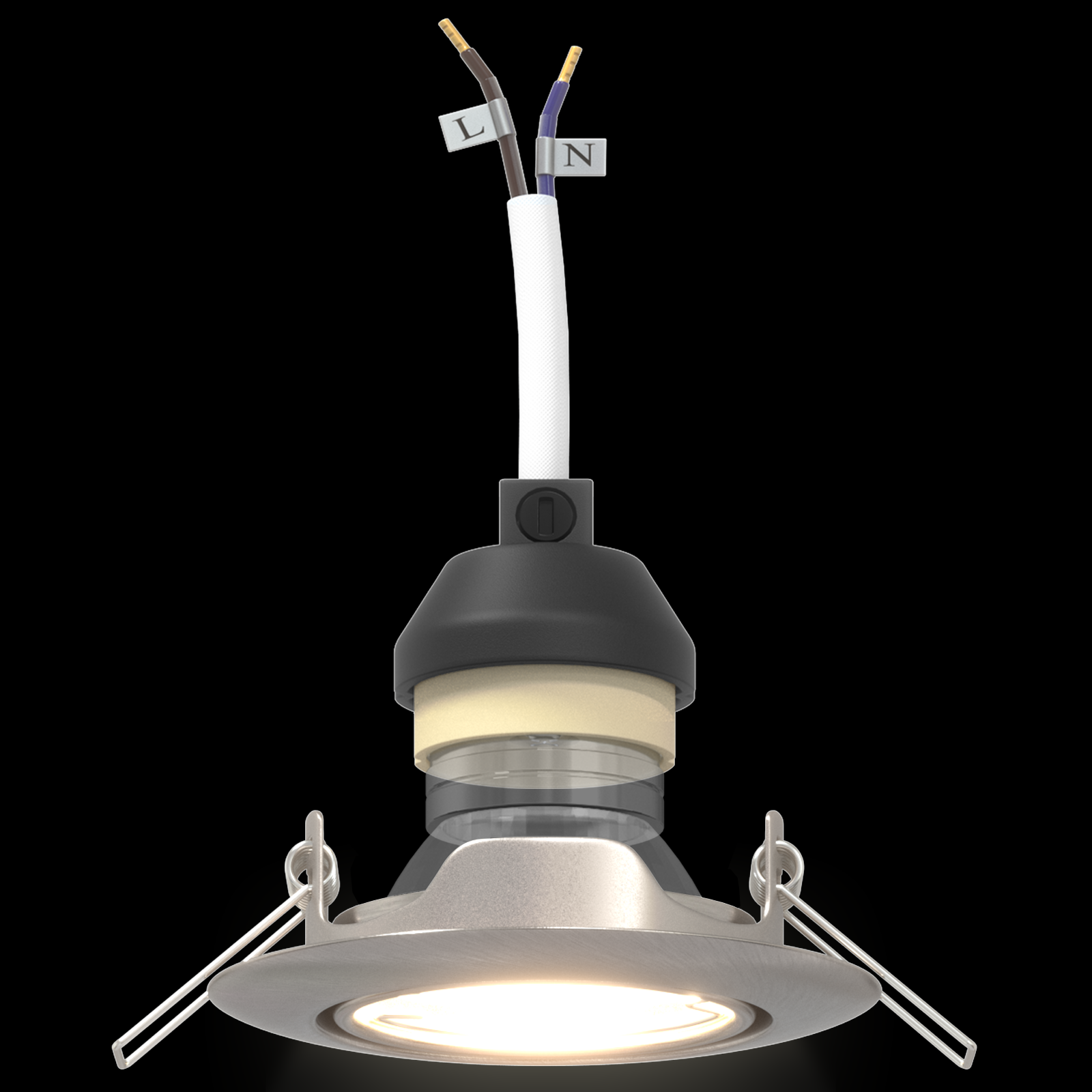 Spotlights med søkelys 6 pcs sølv 9 x 9 cm Metall