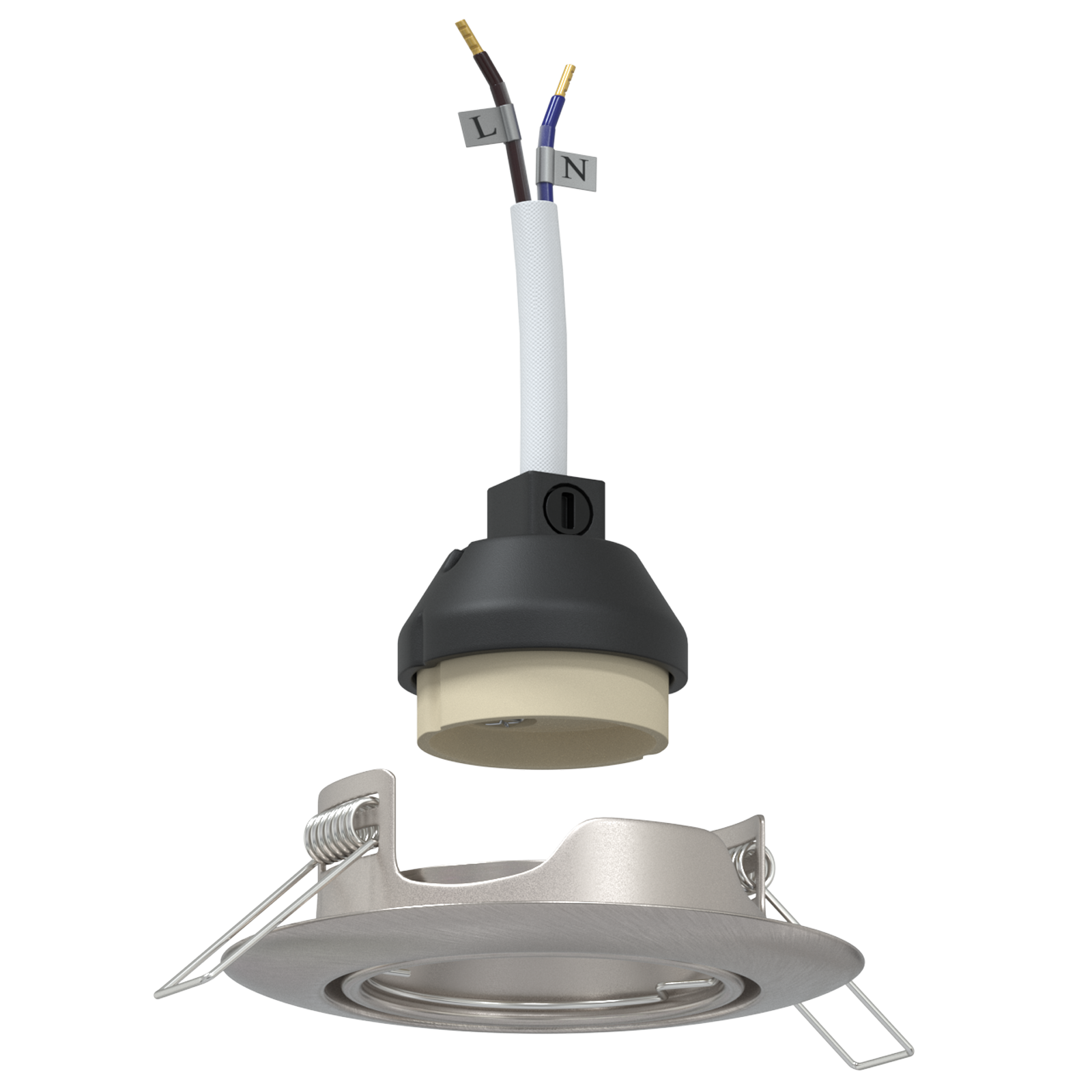 Spotlights med søkelys 6 pcs sølv 9 x 9 cm Metall