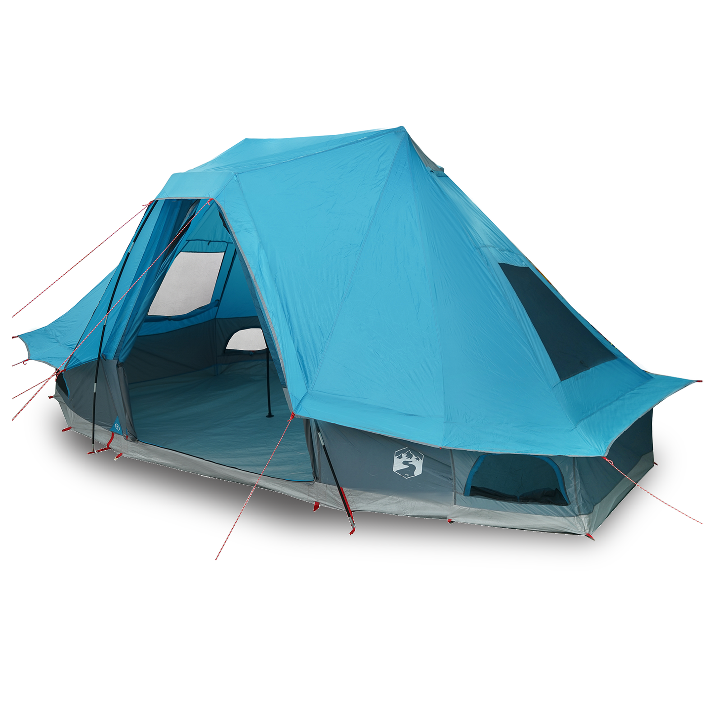 Tipi telt med tak med lagring Blå 466 x 310 x 240 cm taft