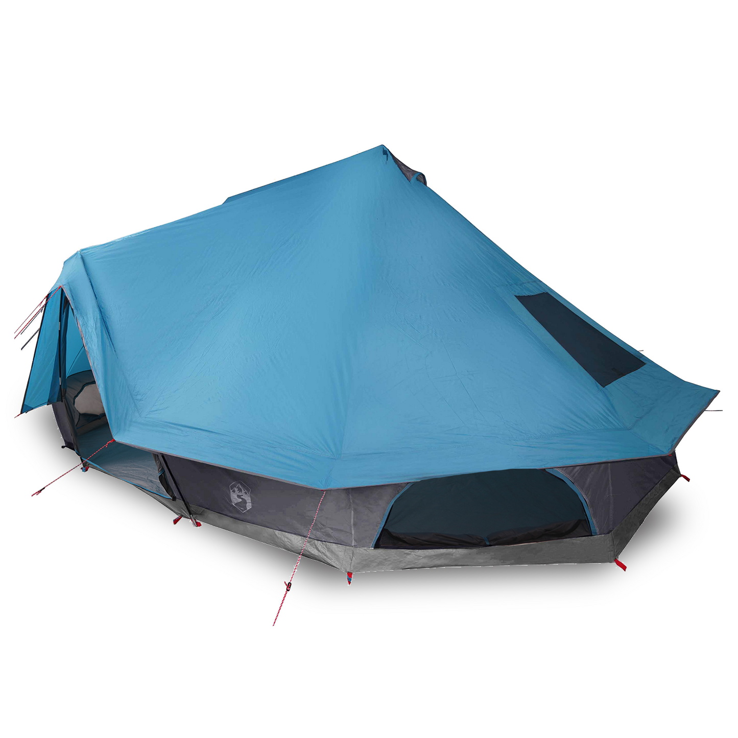 Tipi telt med tak med lagring Blå 680 x 430 x 270 cm taft