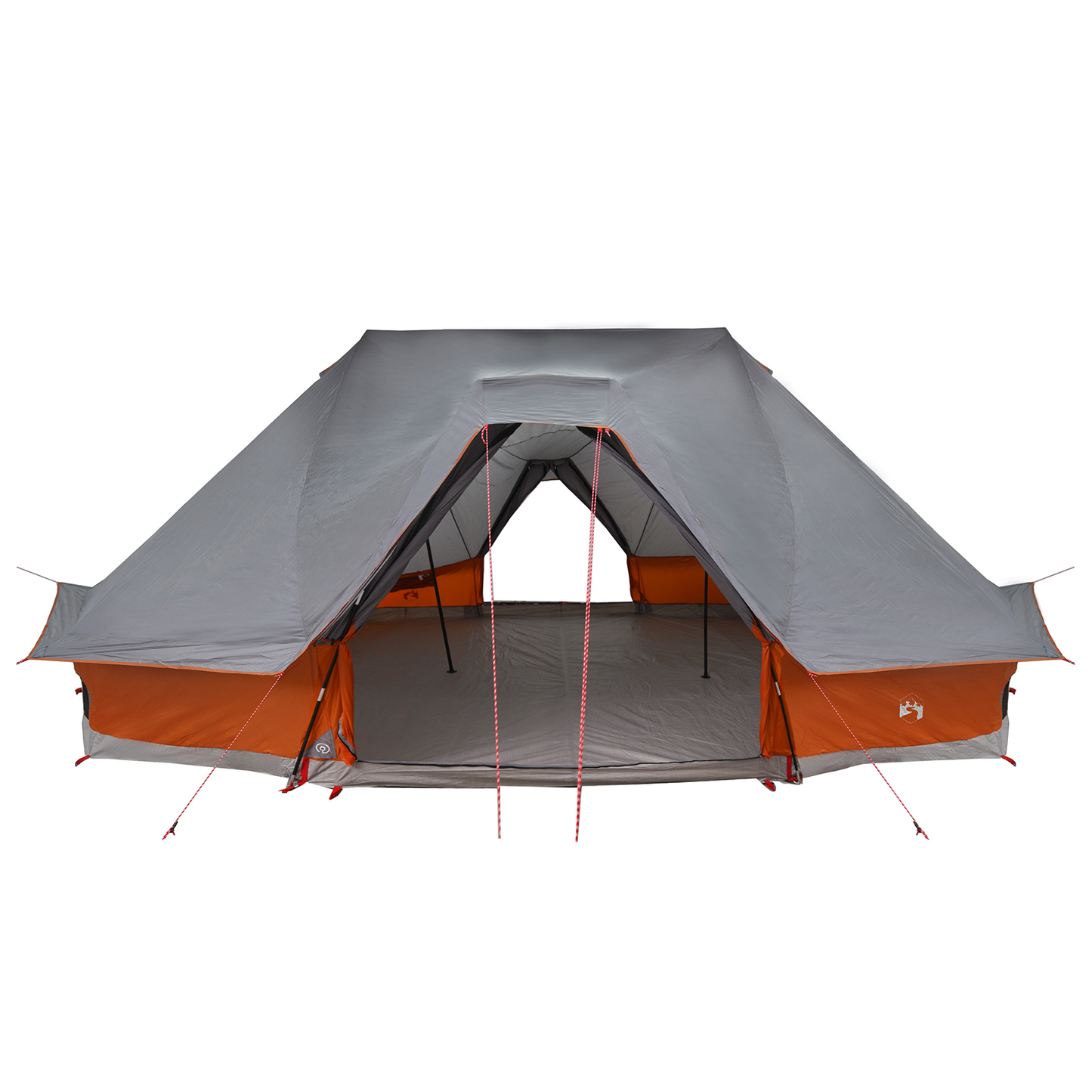 Tipi telt med tak Grå og Oransje 680 x 430 x 270 cm taft