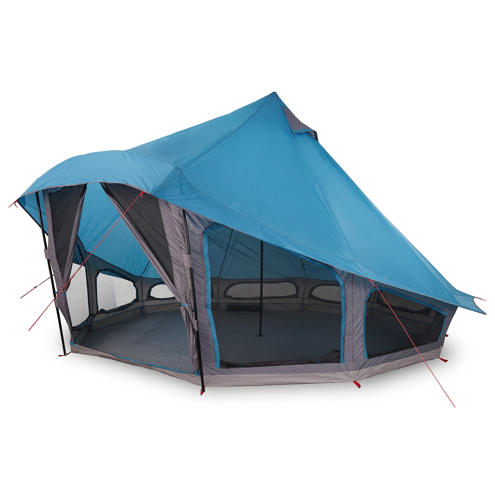 Familie Tipi Telt med tak Blå, Grå 508 x 470 x 300 cm