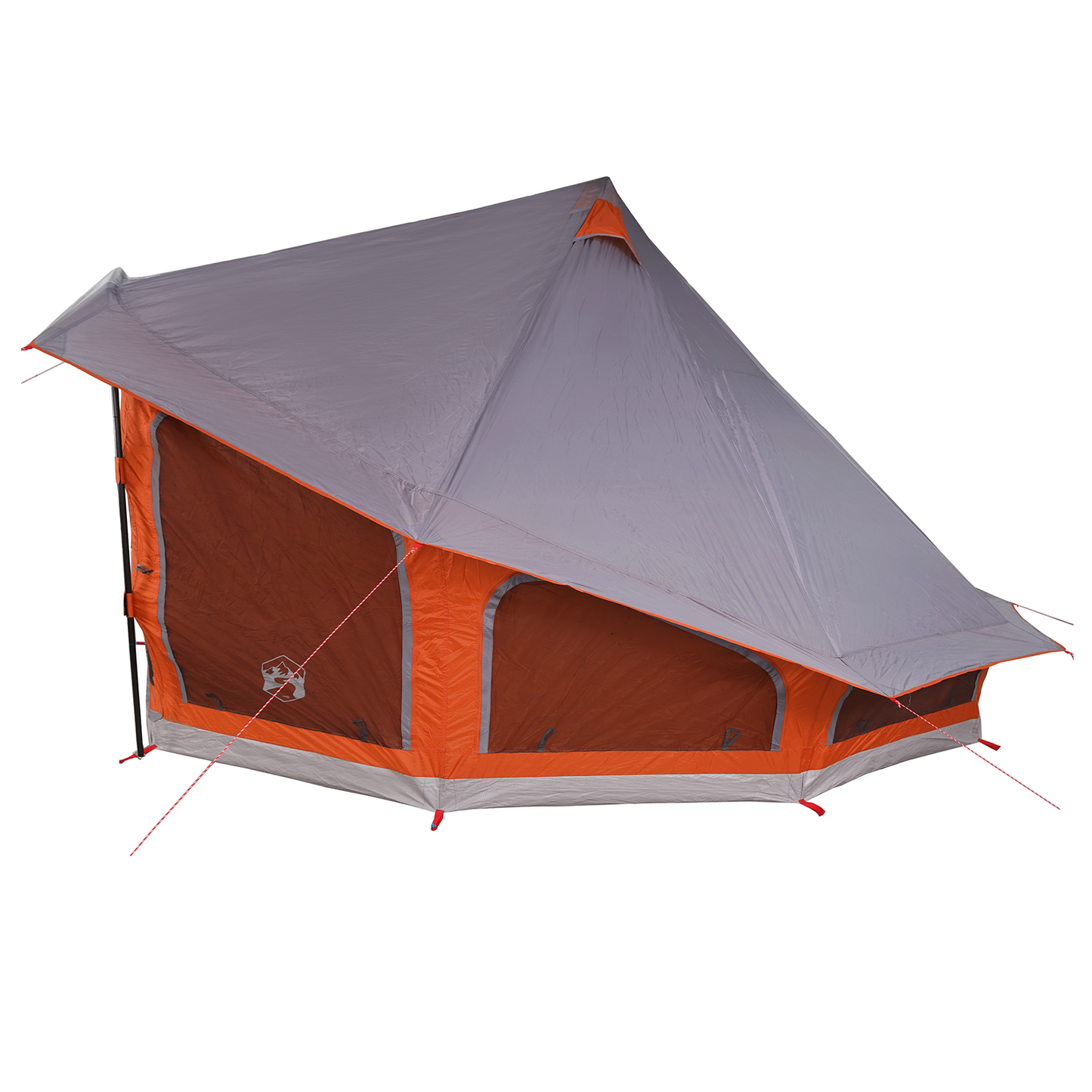 Tipi telt med tak Grå og Oransje 508 x 470 x 300 cm taft