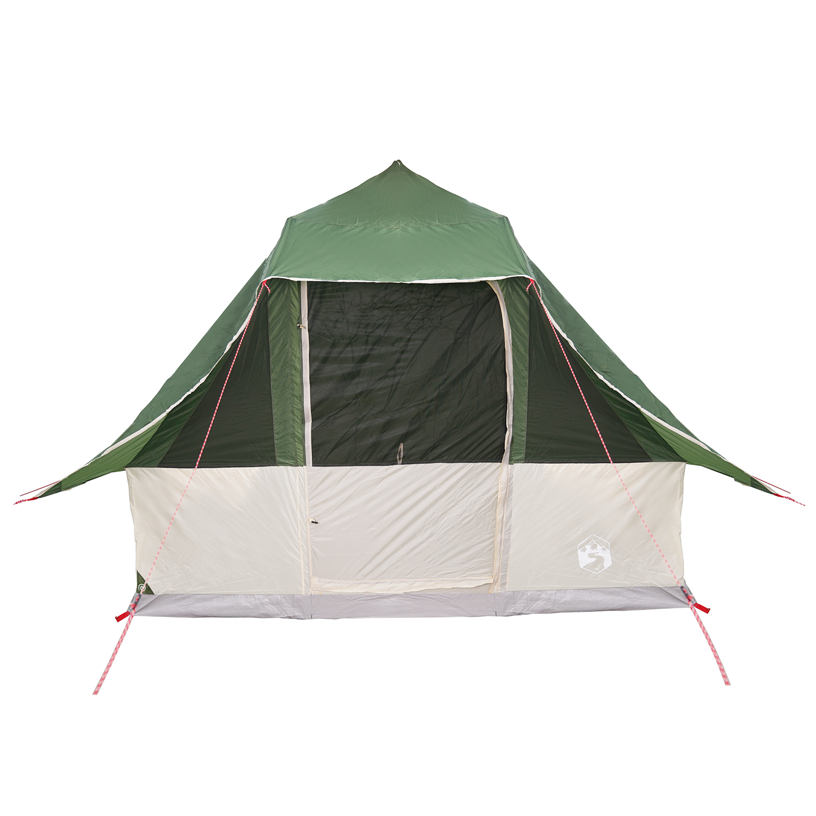 Familie Tipi Telt Folding Grønn og Brun 358 x 296 x 258 cm