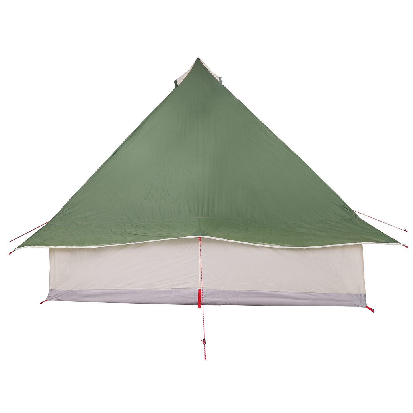 Tipi telt med tak med lagring grønn 358 x 296 x 258 cm taft