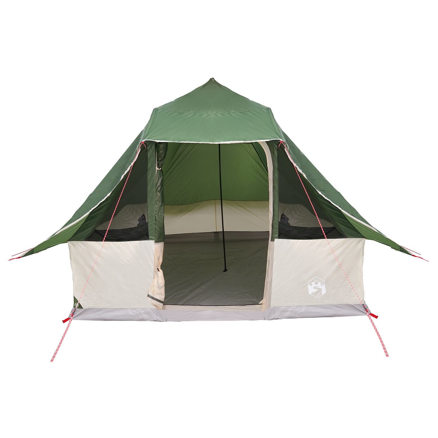 Tipi telt med tak med lagring grønn 358 x 296 x 258 cm taft