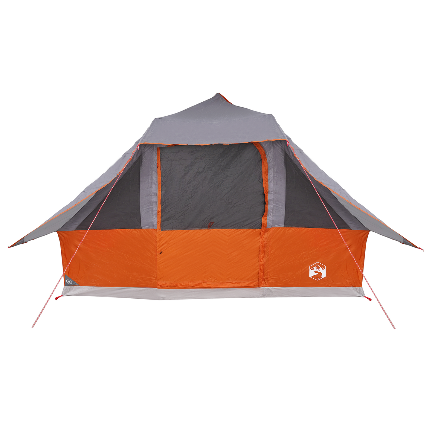 Tipi telt med tak Grå og Oransje 364 x 281 x 257 cm taft