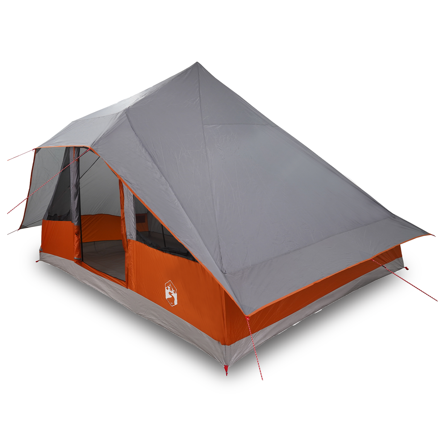 Tipi telt med tak Grå og Oransje 364 x 281 x 257 cm taft