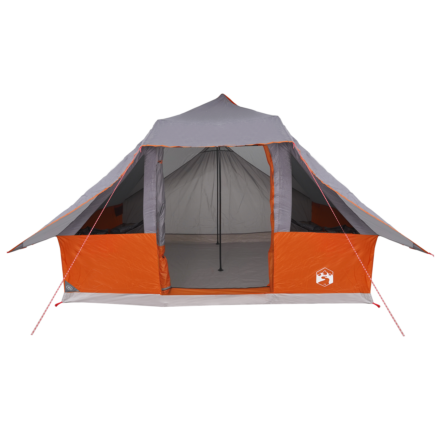 Tipi telt med tak Grå og Oransje 364 x 281 x 257 cm taft