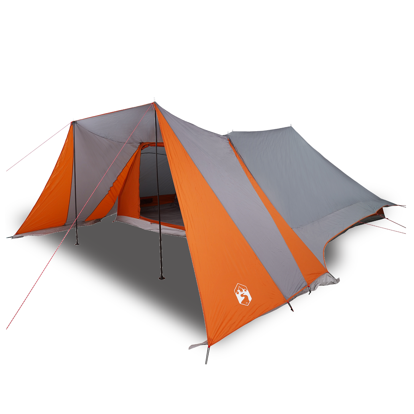 Tipi telt med tak Grå og Oransje 660 x 456 x 200 cm taft