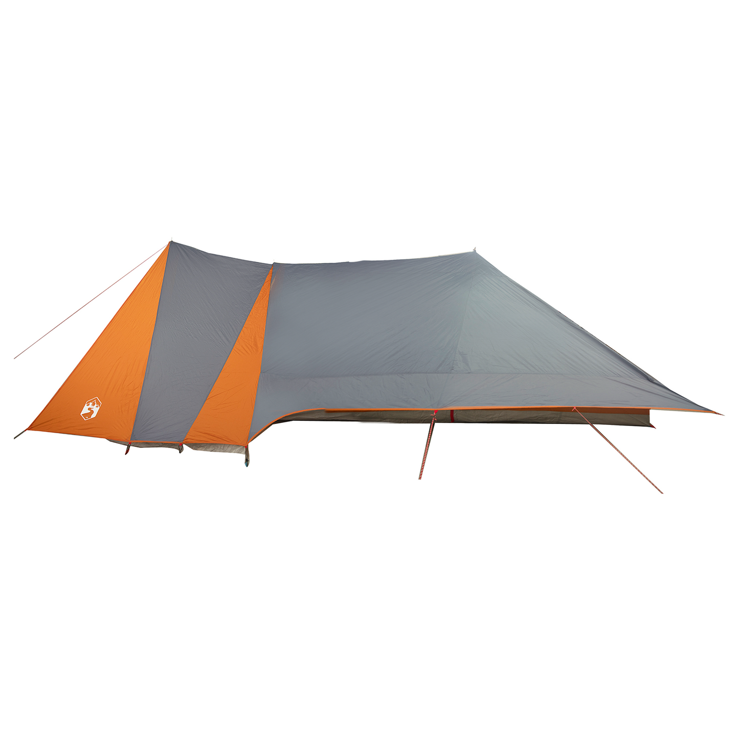 Tipi telt med tak Grå og Oransje 660 x 456 x 200 cm taft