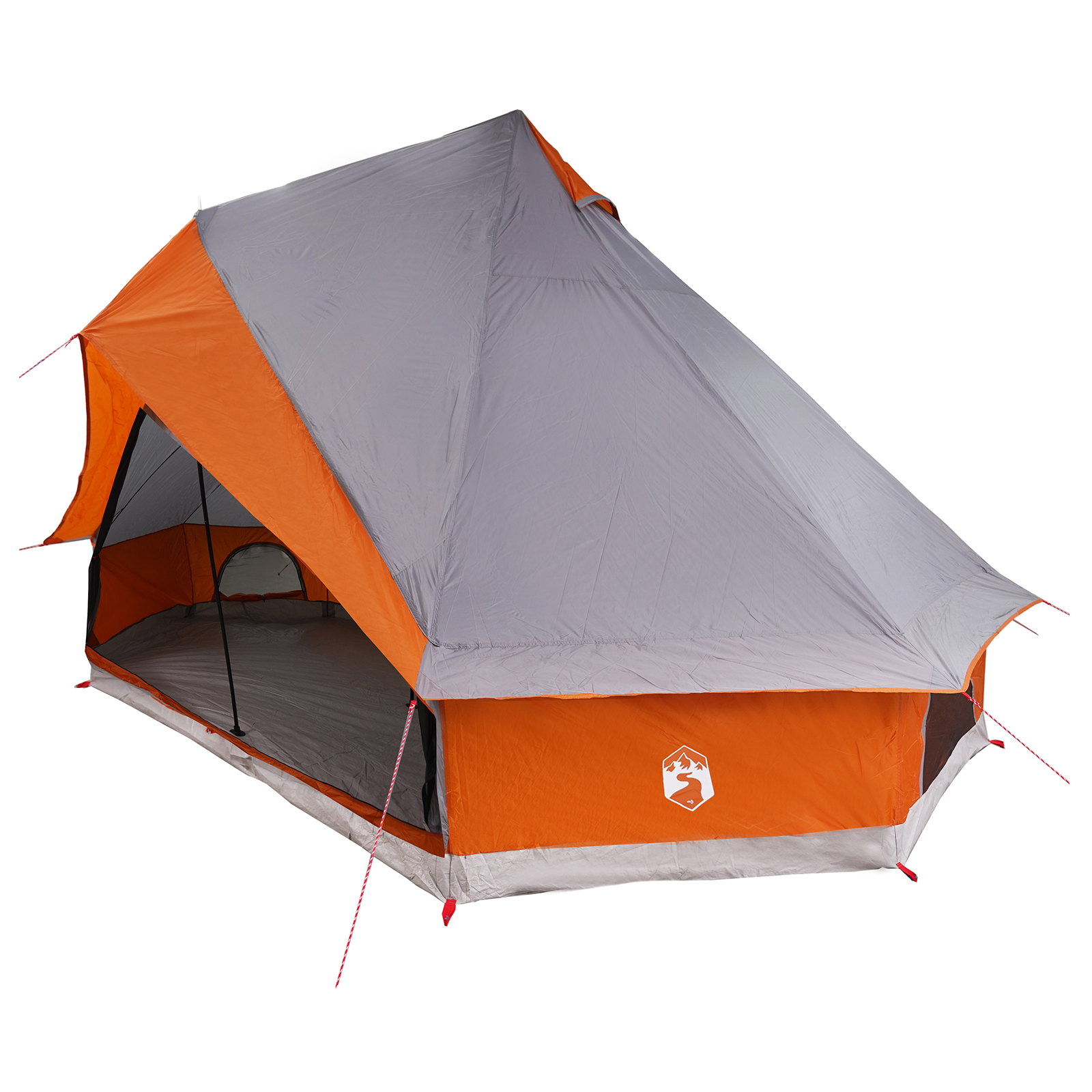 Familie Tipi Telt med tak Grå, Orange 400 x 346 x 250 cm