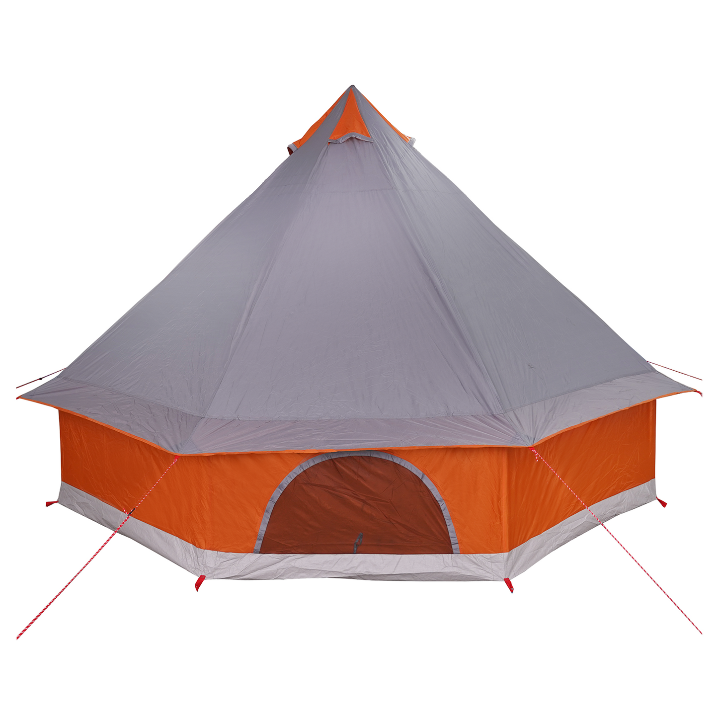 Tipi telt med tak Grå og Oransje 400 x 346 x 250 cm taft