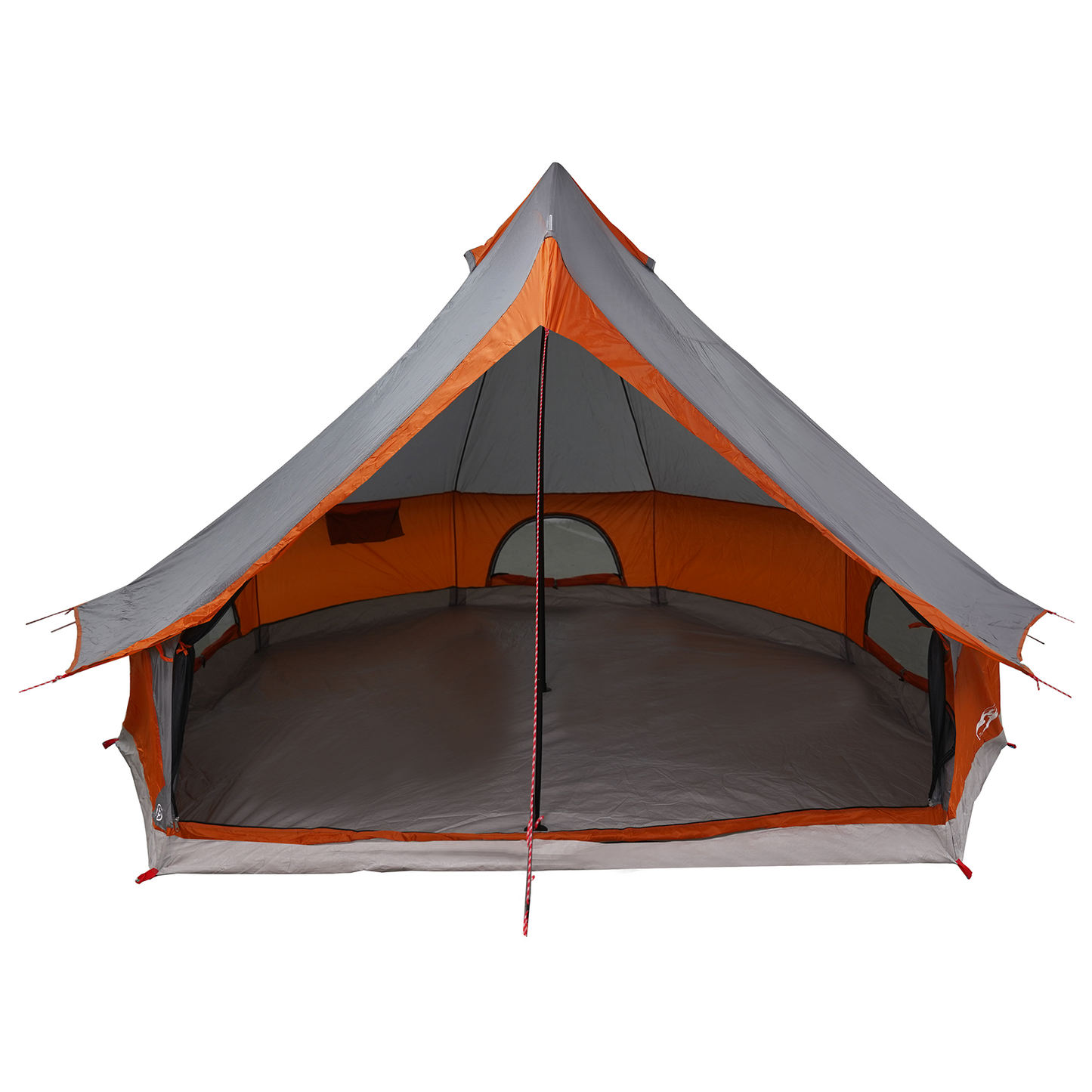 Tipi telt med tak Grå og Oransje 400 x 346 x 250 cm taft