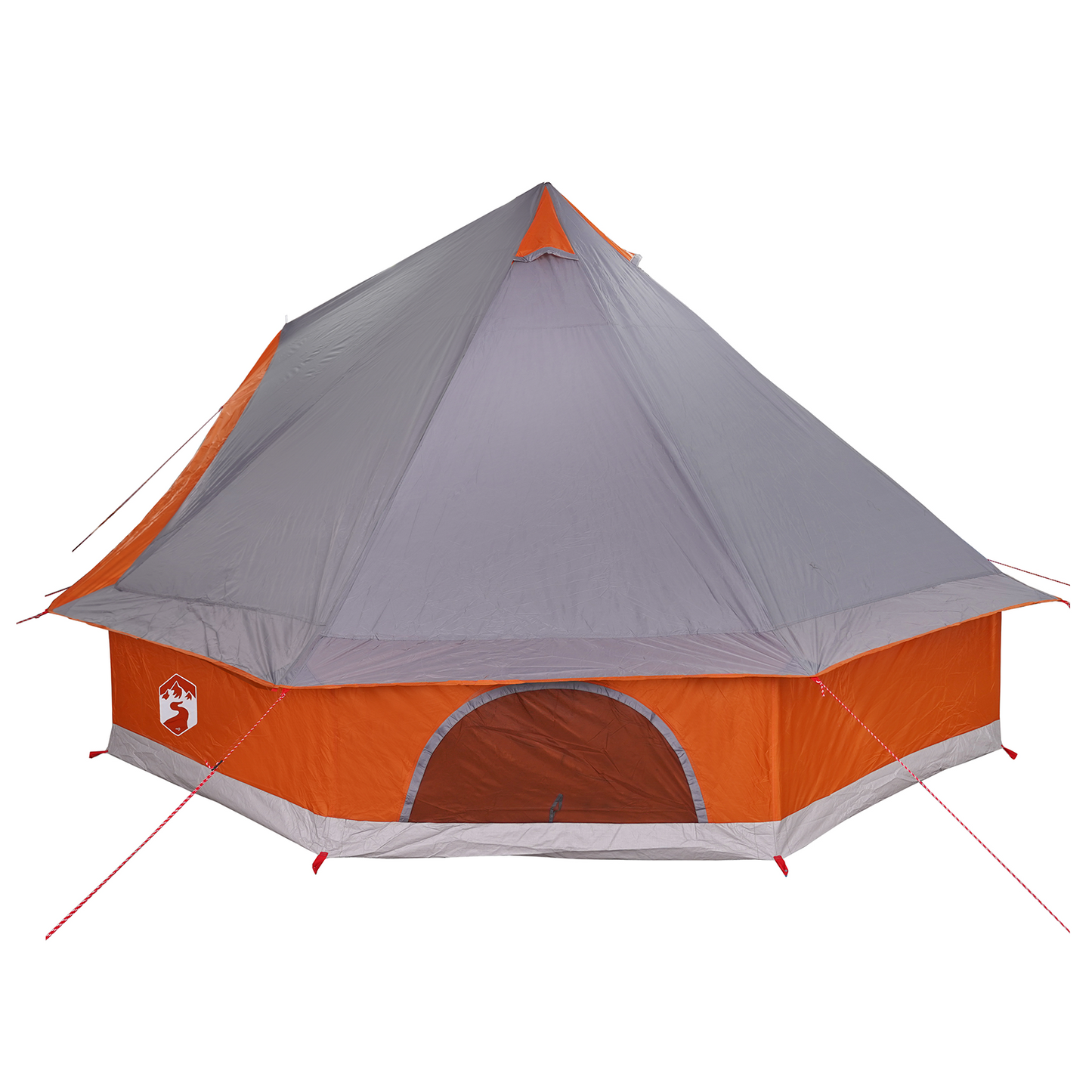Tipi telt med tak Grå og Oransje 400 x 346 x 250 cm taft