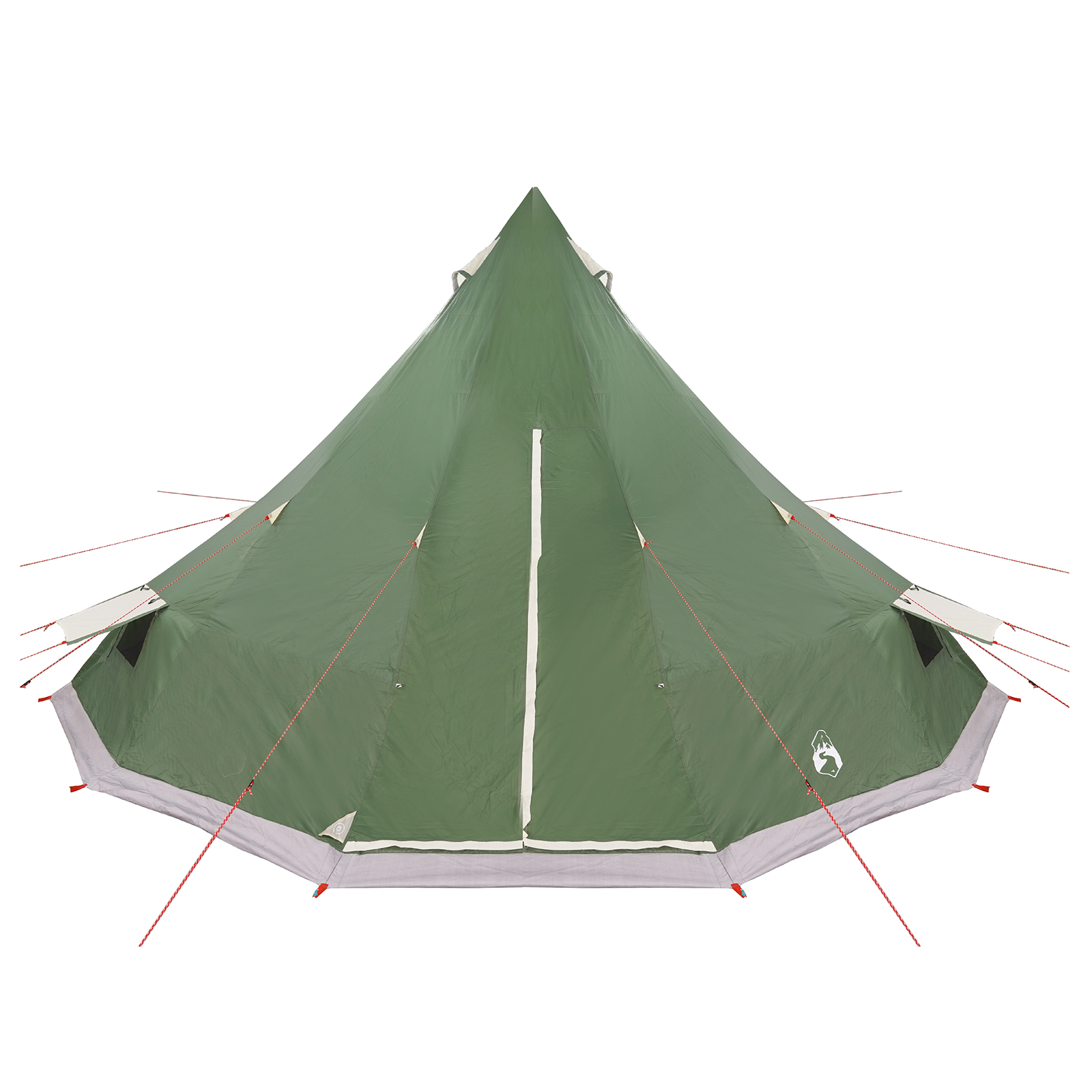 Familie Tipi Telt med tak grønn 560 x 560 x 300 cm