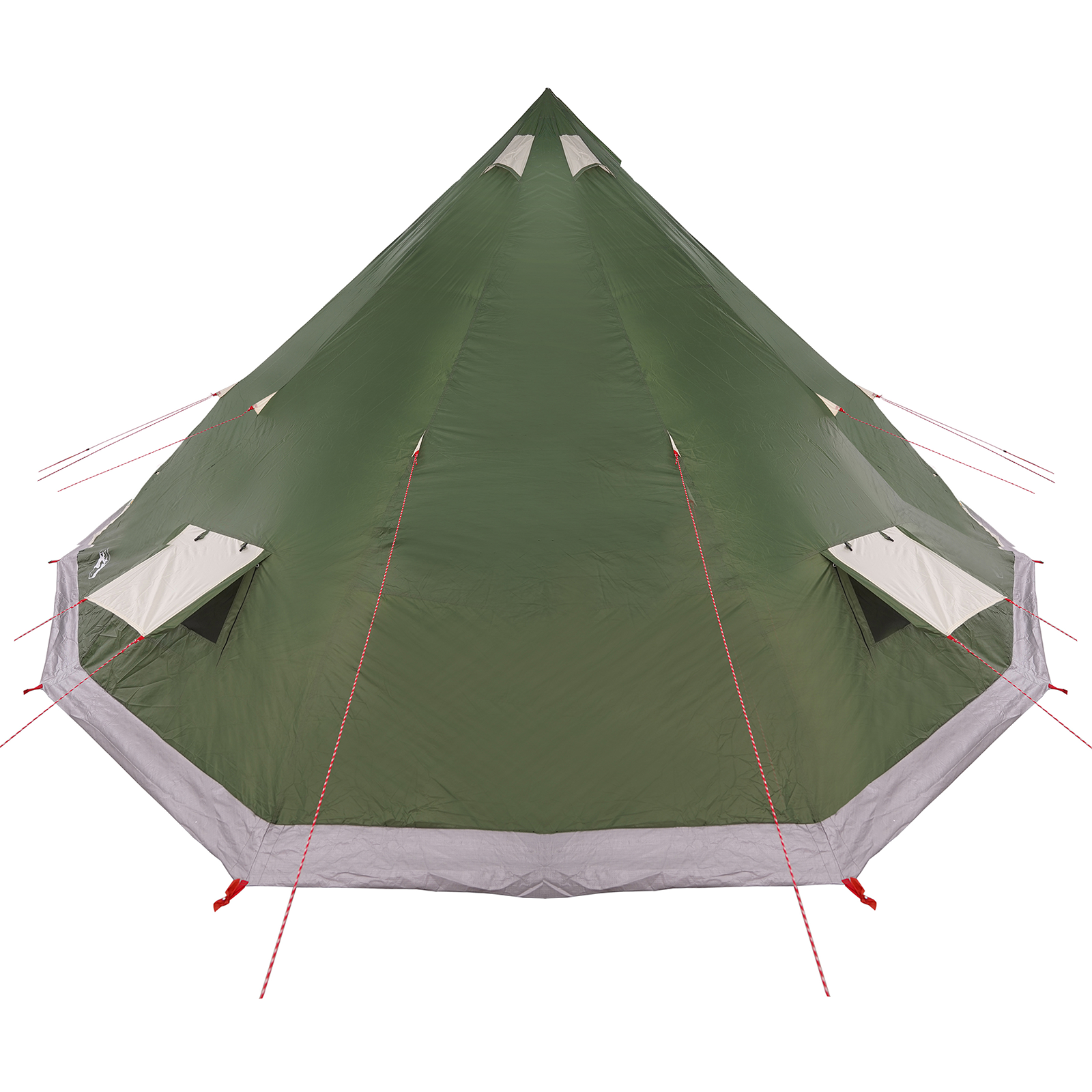 Familie Tipi Telt med tak grønn 560 x 560 x 300 cm