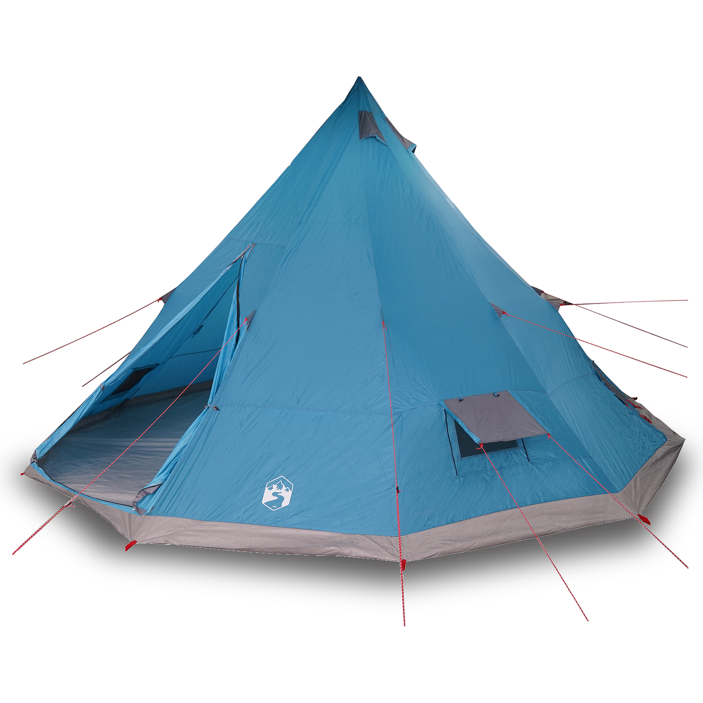 Tipi telt med tak med lagring Blå 560 x 560 x 300 cm taft