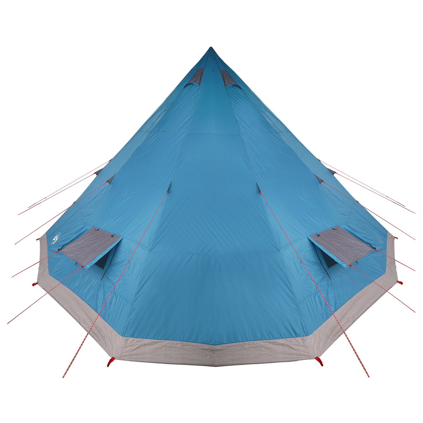 Tipi telt med tak med lagring Blå 560 x 560 x 300 cm taft