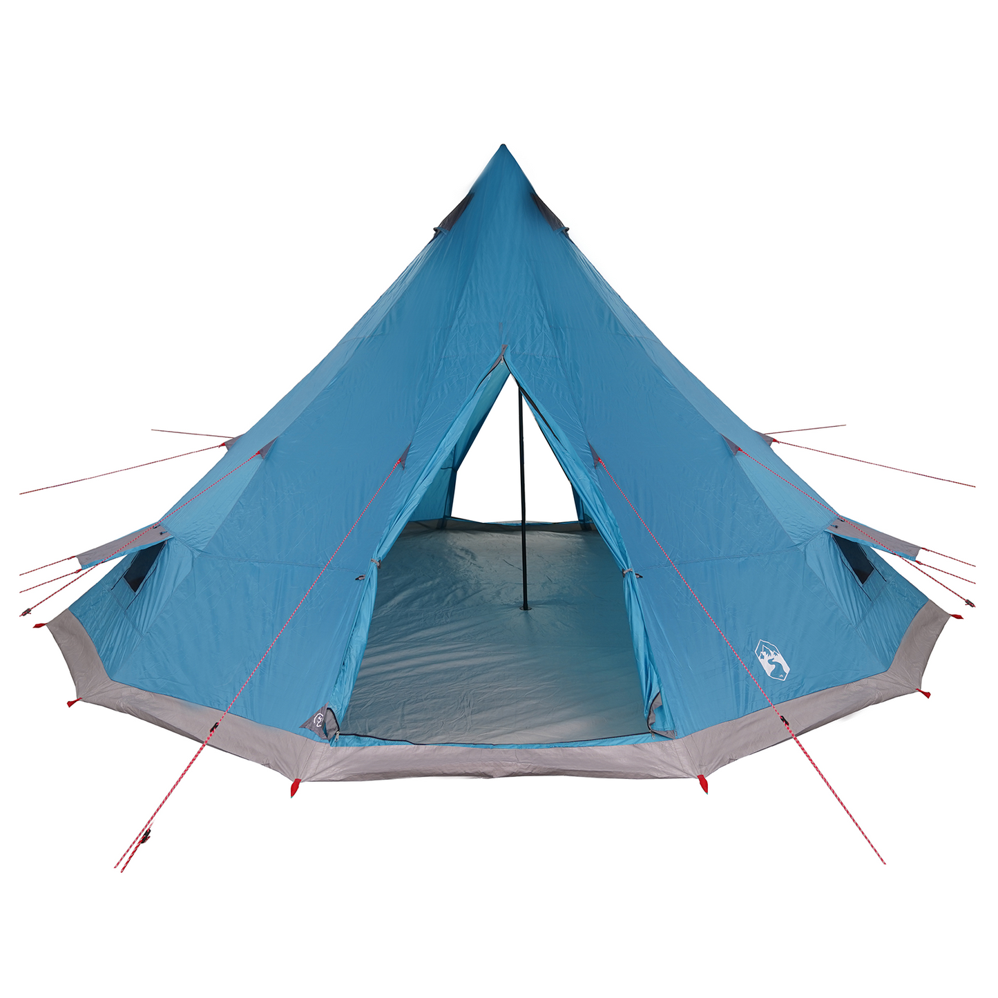 Tipi telt med tak med lagring Blå 560 x 560 x 300 cm taft