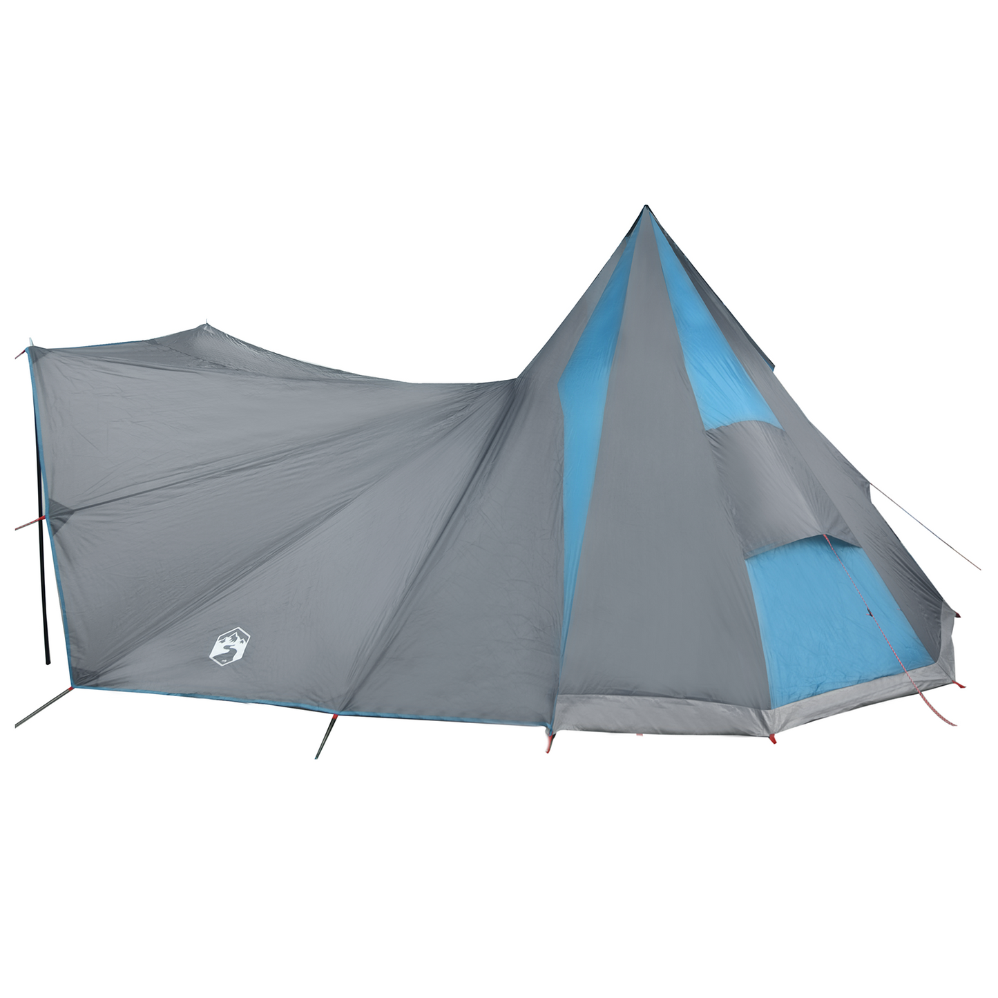 Tipi telt med tak med lagring Blå 510 x 690 x 330 cm taft