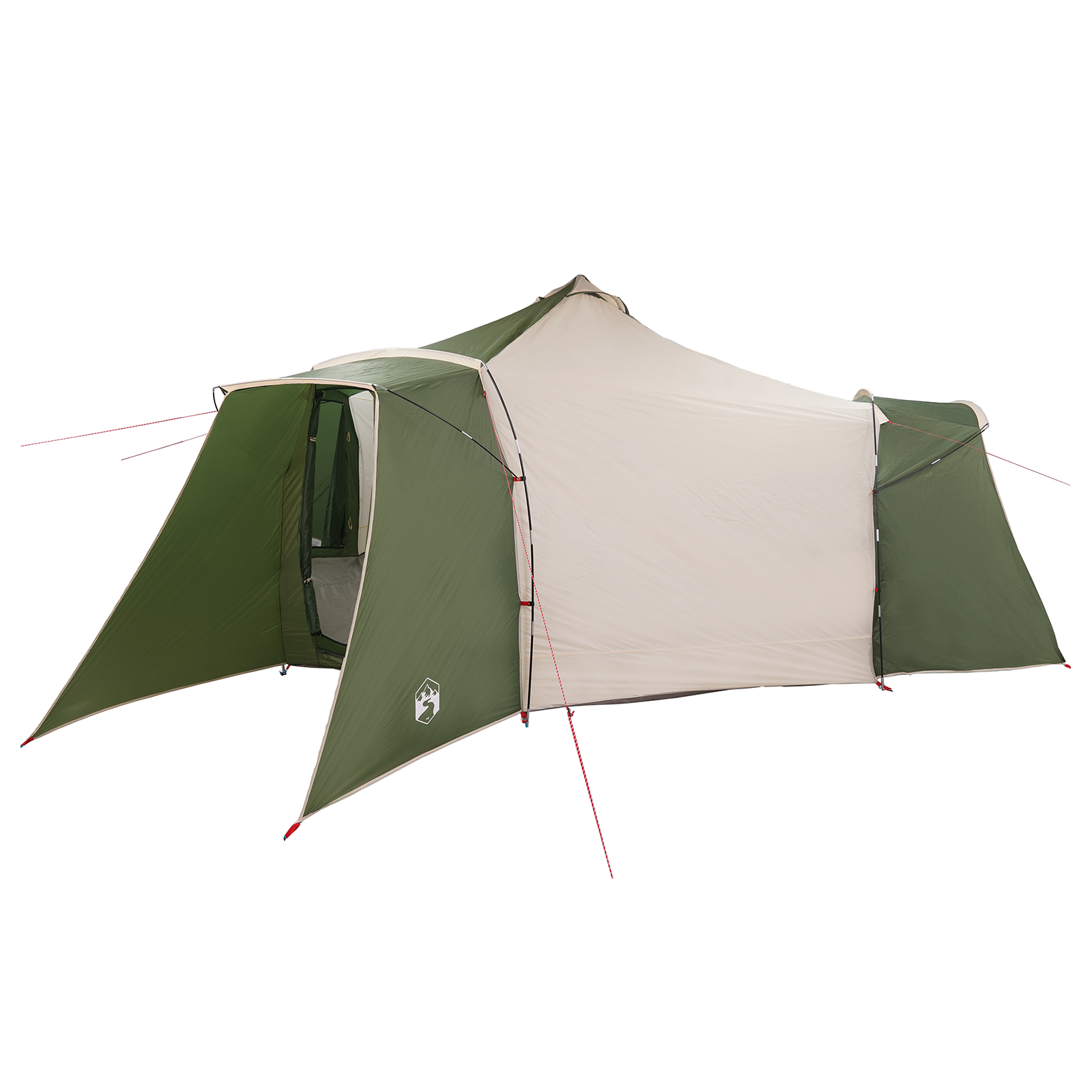 Tipi telt med tak Grønn og beige 492 x 492 x 275 cm stoff