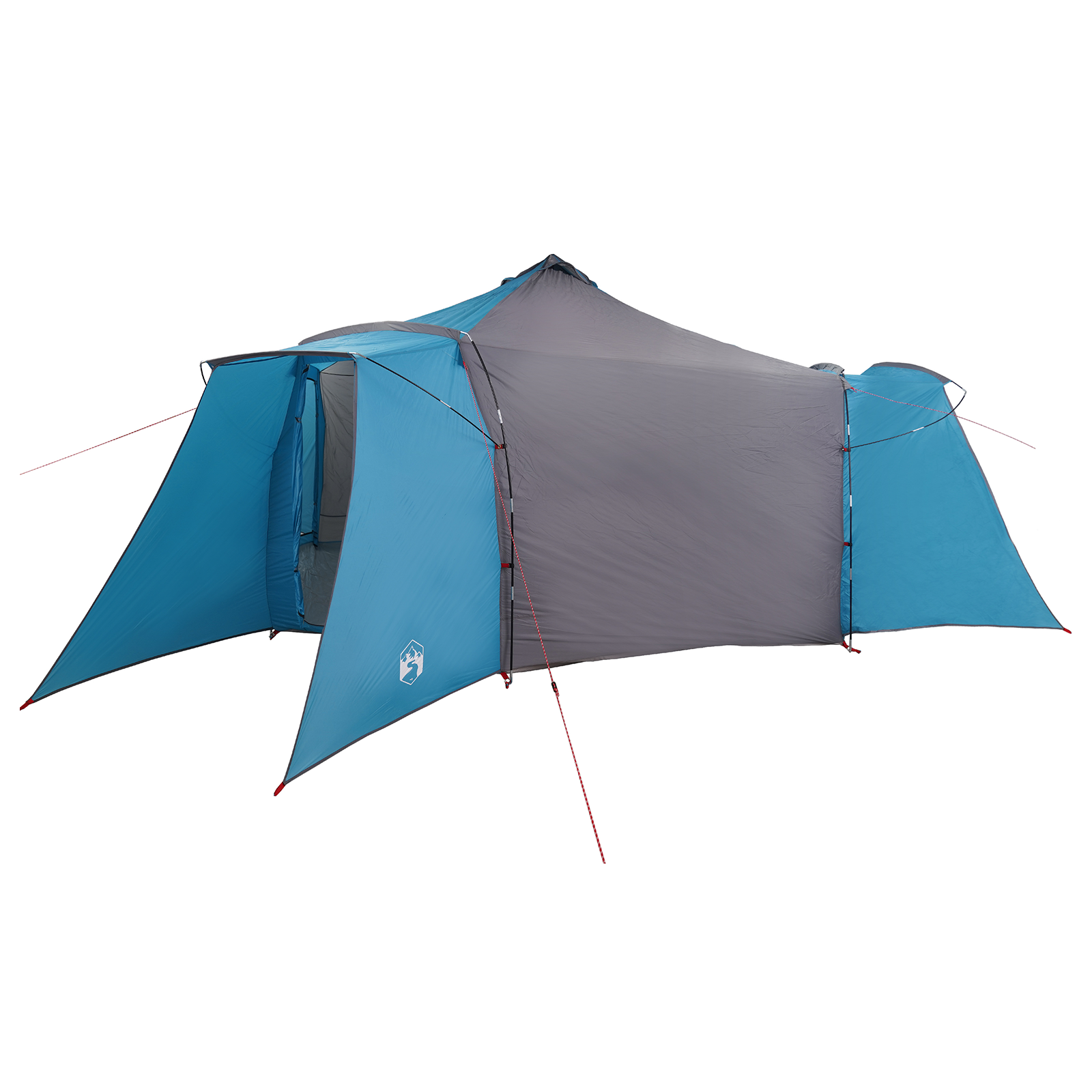 Tipi telt med tak Blå og grå 492 x 492 x 275 cm stoff