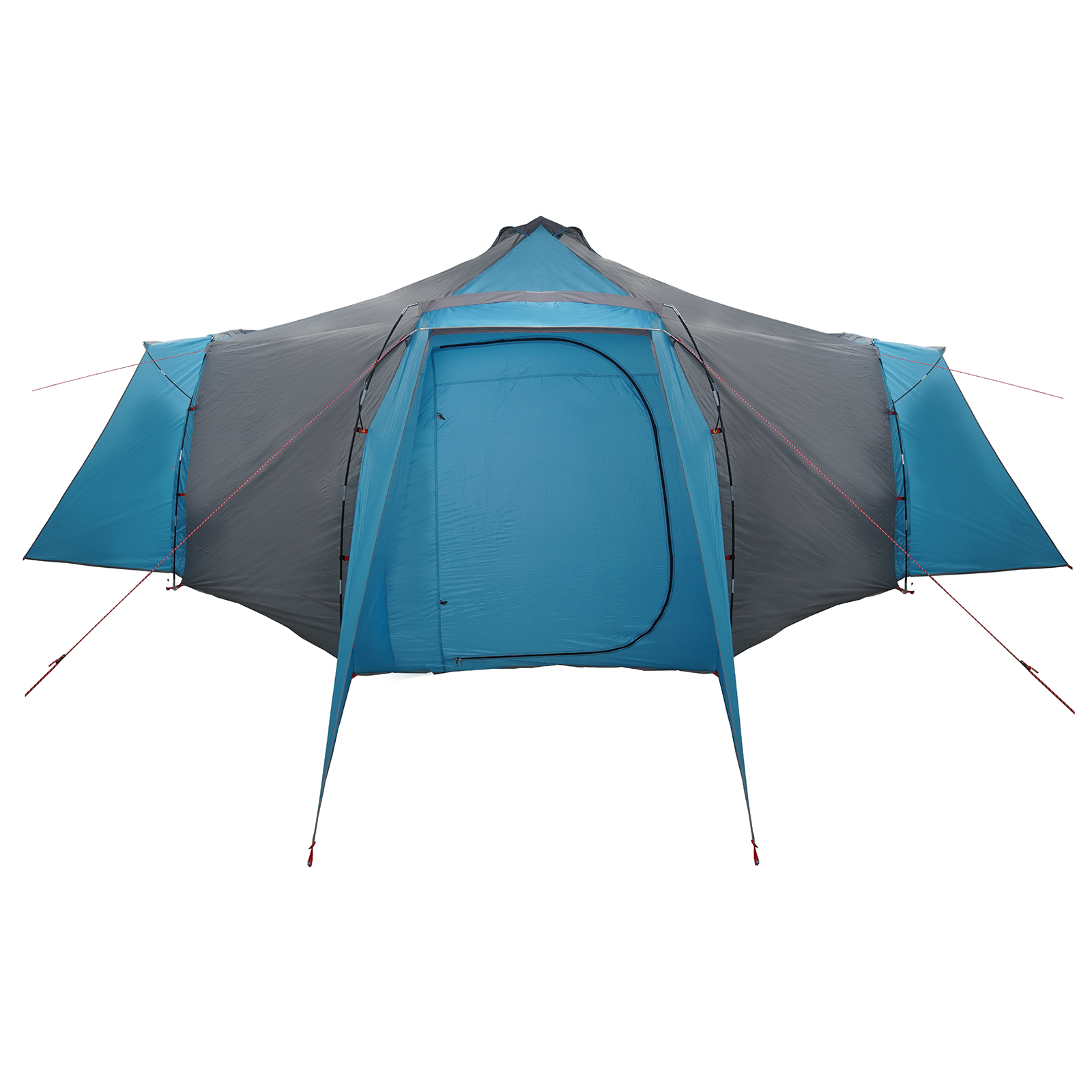 Tipi telt med tak Blå og grå 492 x 492 x 275 cm stoff
