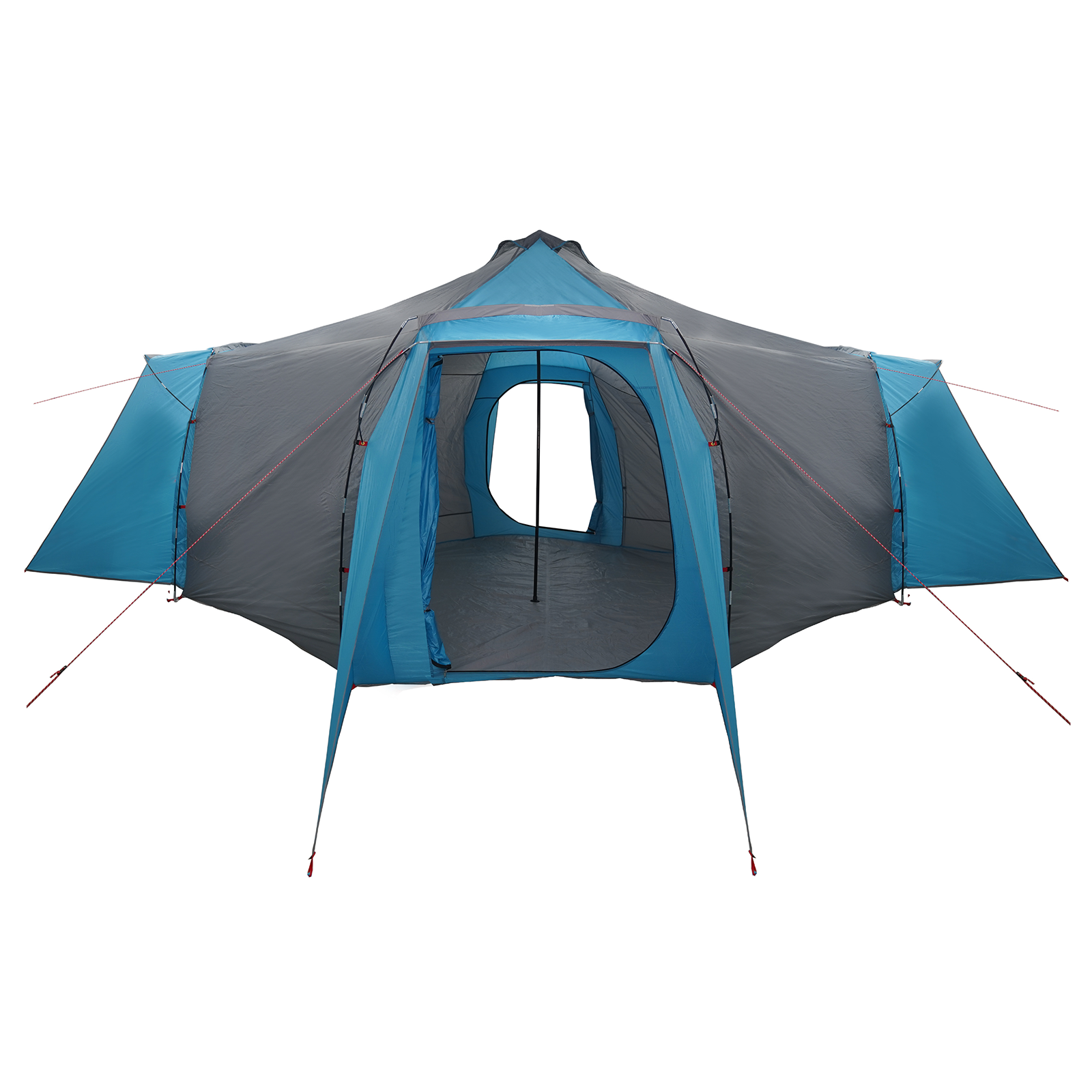 Tipi telt med tak Blå og grå 492 x 492 x 275 cm stoff
