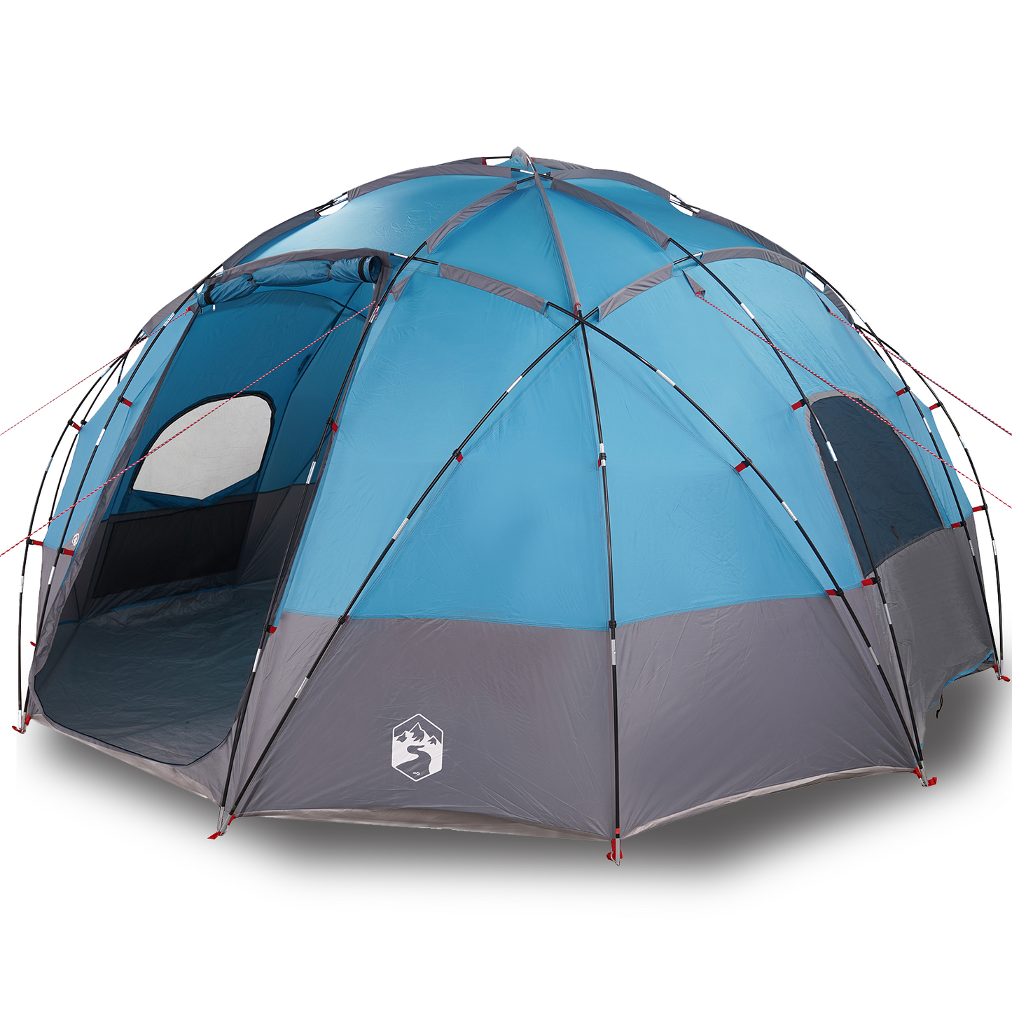 Dometelt med tak med lagring Blå 475 x 475 x 235 cm taft