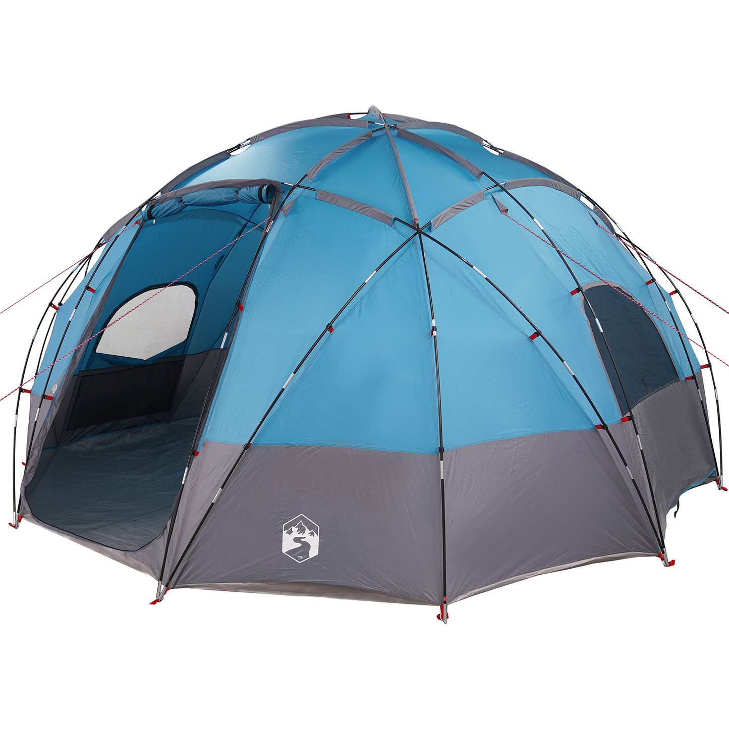 Dometelt med tak med lagring Blå 475 x 475 x 235 cm taft