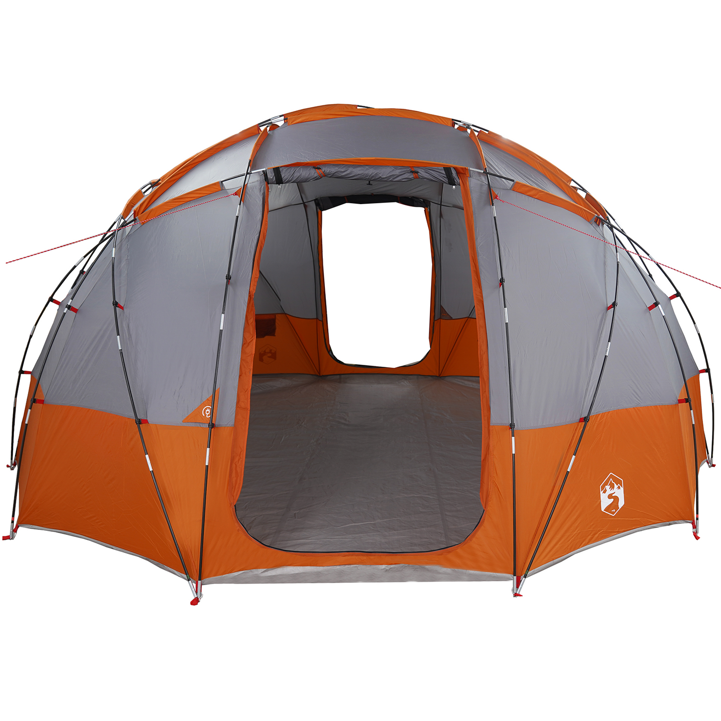 Dometelt med tak Grå og Oransje 475 x 475 x 235 cm taft