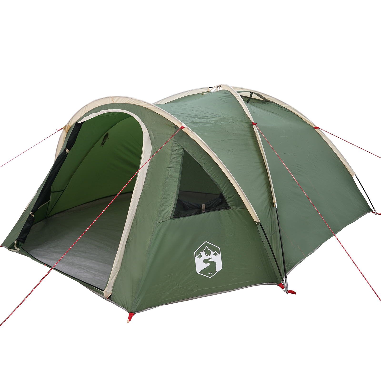 Camping Telt med tak grønn 308 x 268 x 130 cm Polyester