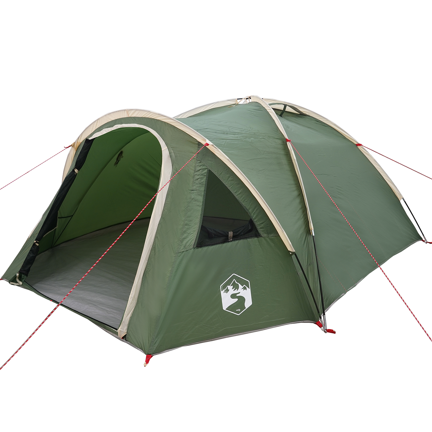 Dometelt 4 person 308 x 268 x 130 cm Vanntett Grønn taft