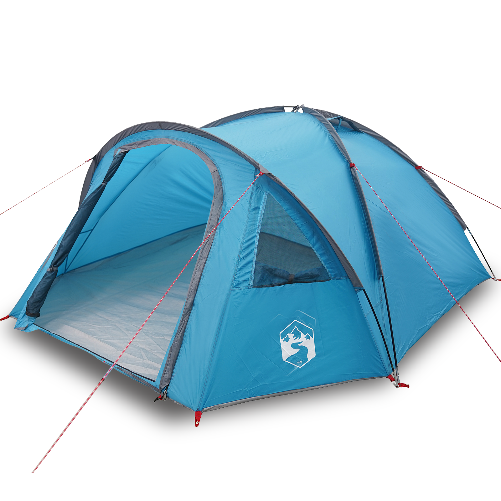 Camping Telt med tak Blå 308 x 268 x 130 cm Polyester