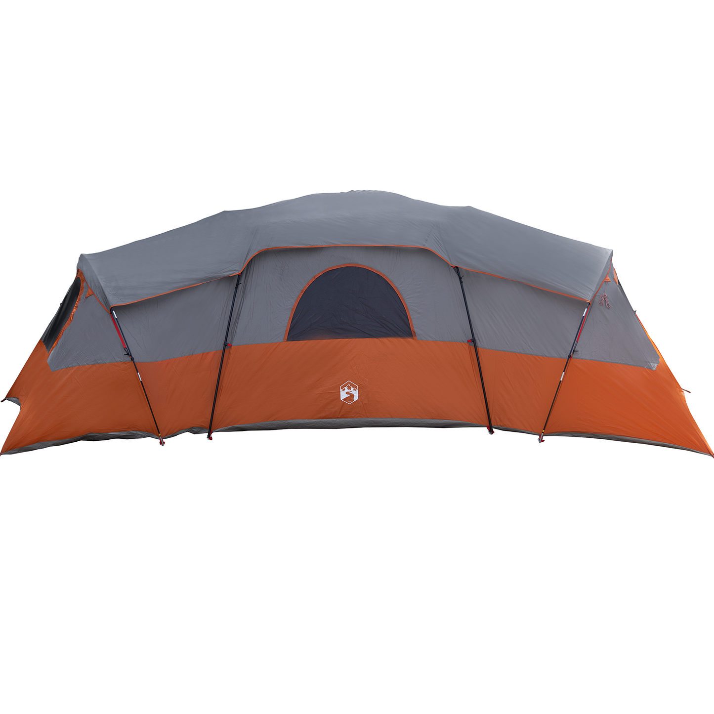 Familietelt med tak Grå og Oransje 762 x 655 x 218 cm taft