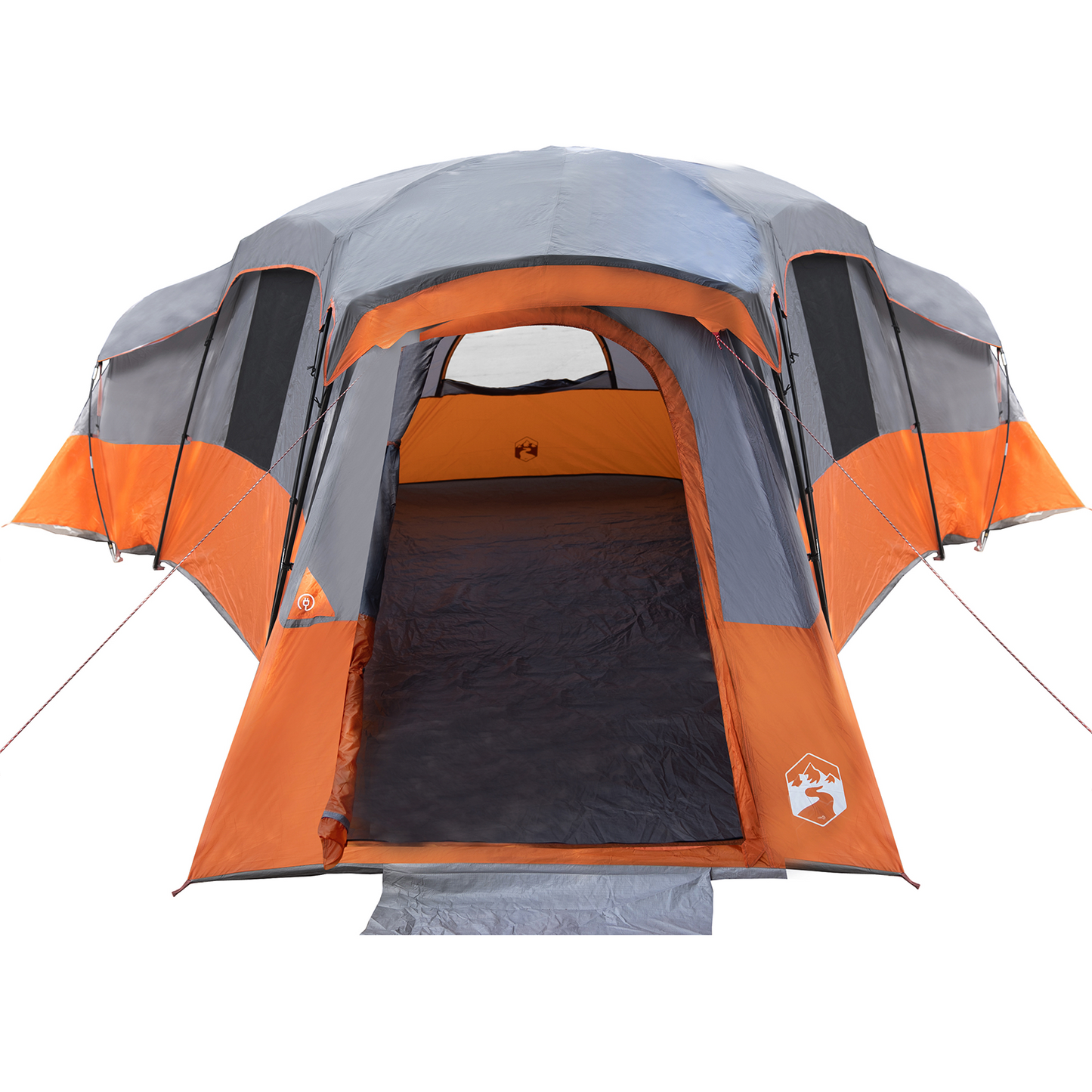 Familietelt med tak Grå og Oransje 762 x 655 x 218 cm taft