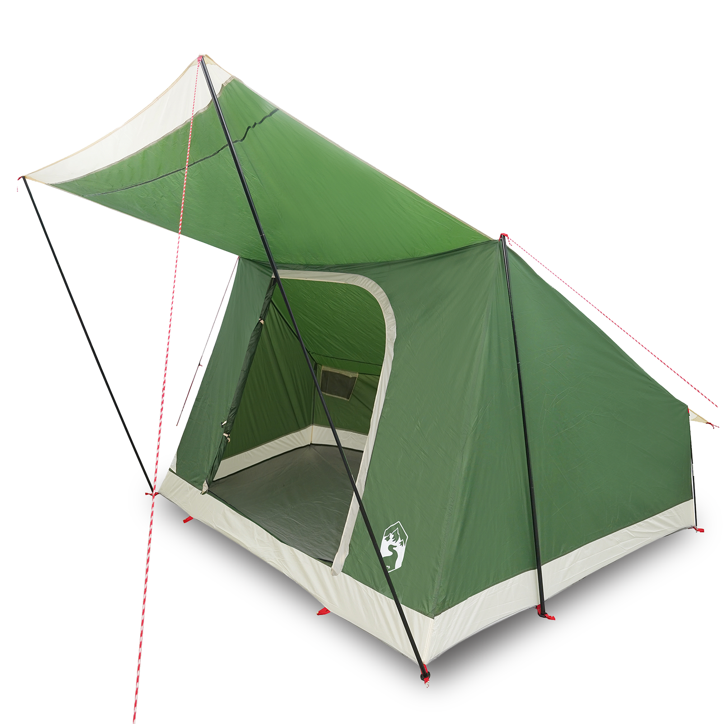 Camping Telt med tak med lagring grønn 282 x 225 x 154 cm taft
