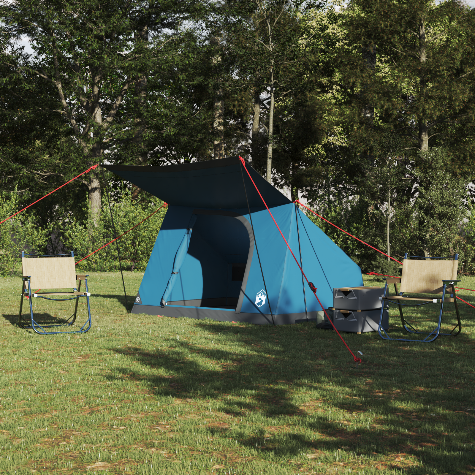 Camping Telt Blå 282 x 225 x 154 cm Polyester