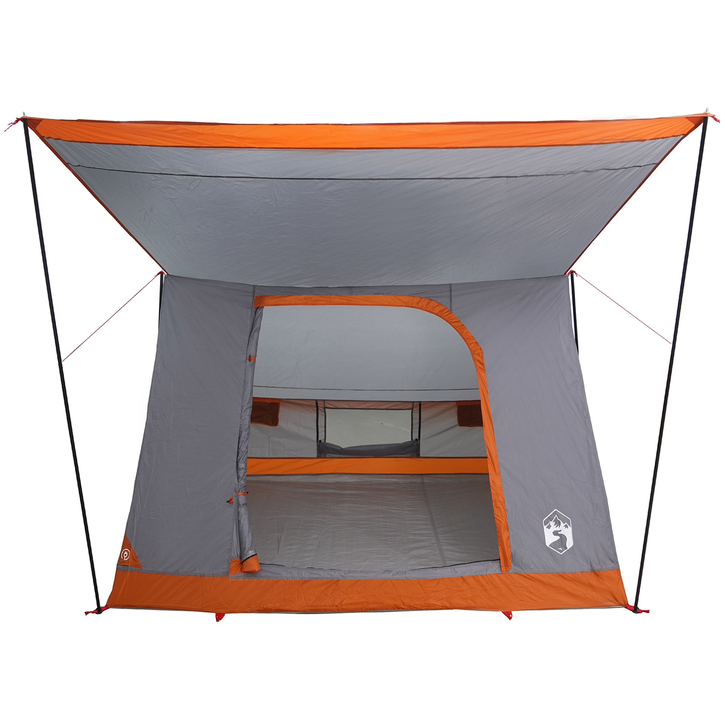 Camping Telt med tak Grå og Oransje 282 x 225 x 154 cm taft