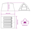 Camping Telt grønn 320 x 275 x 190 cm Polyester