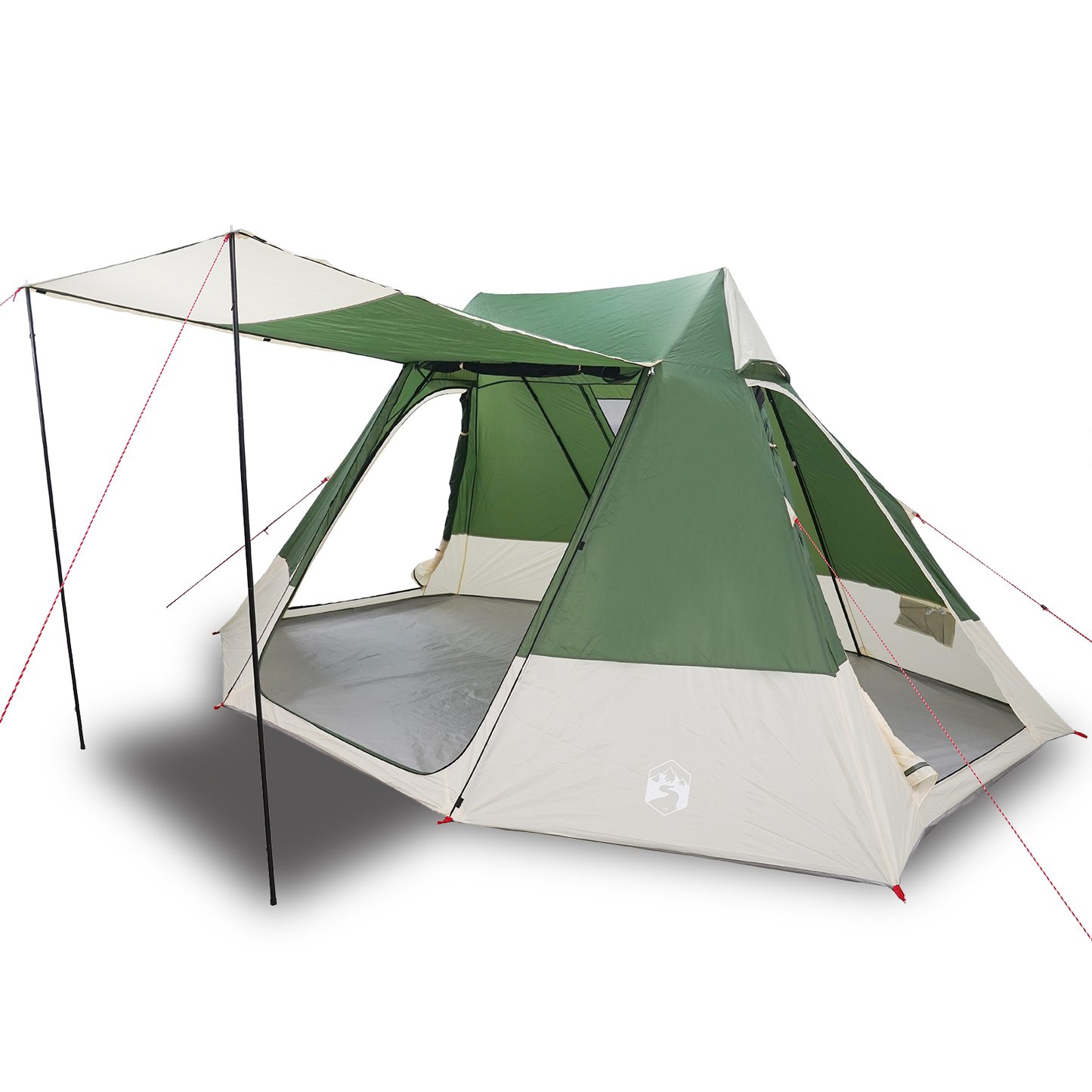 Camping Telt med tak med lagring grønn 482 x 360 x 227 cm taft