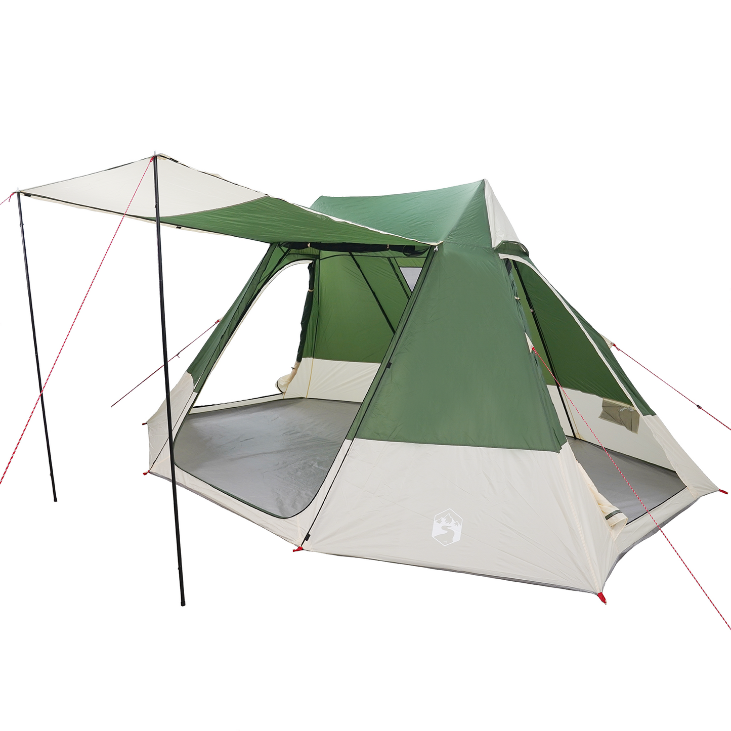 Camping Telt med tak med lagring grønn 482 x 360 x 227 cm taft