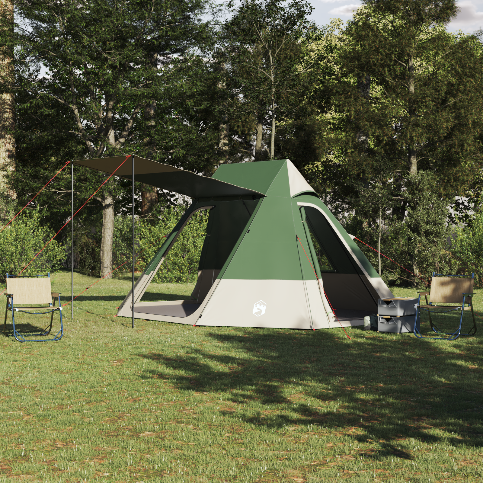 Camping Telt grønn 482 x 360 x 227 cm Polyester