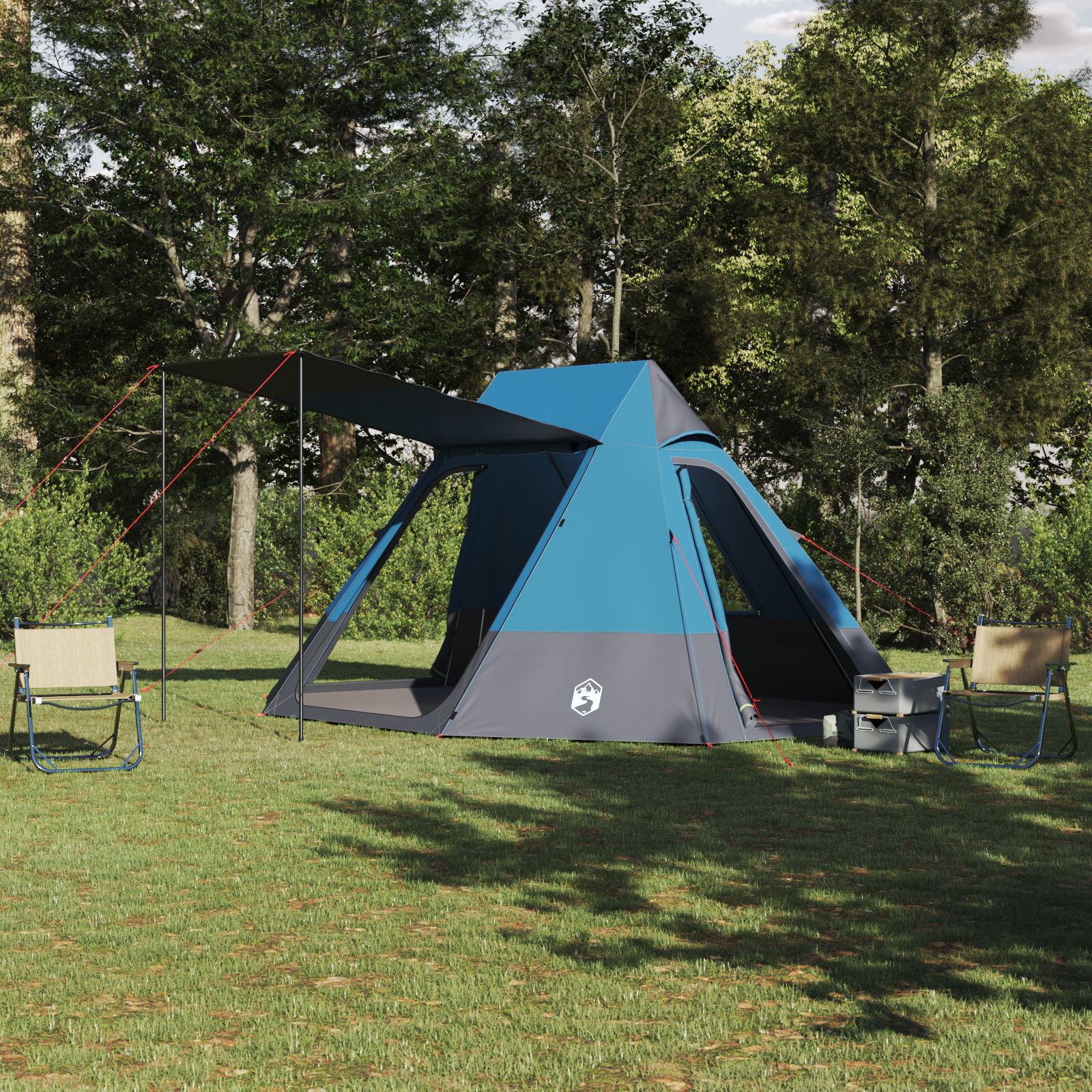 Camping Telt Blå 482 x 360 x 227 cm Polyester