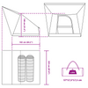 Camping Telt grønn 223 x 163 x 130 cm Polyester