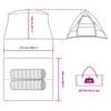Camping Telt grønn 275 x 230 x 140 cm Polyester