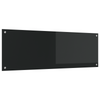 Kjøkkenbakplate Svart 120 x 40 x 0.6 cm herdet glass