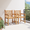 Hagestoler 2 pcs Brun 58 x 60 x 90 cm Heltre teak