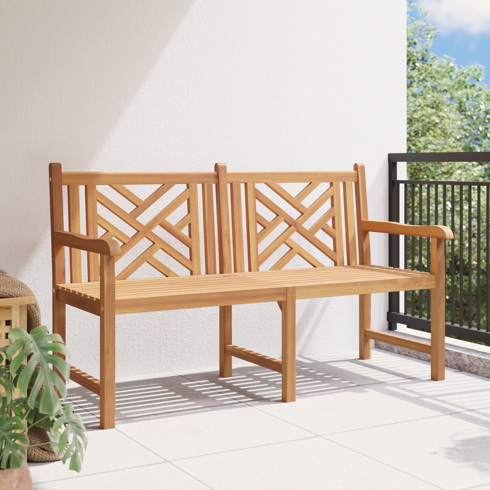 Hagebenk Brun 150 x 60 x 90 cm Heltre teak